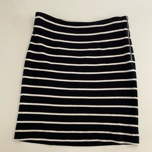 Banana Republic Navy and White Pencil Skirt